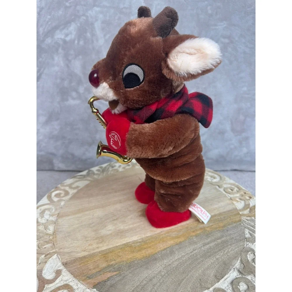 Dan Dee Rudolph The Red‎ Nosed Reindeer Plush Saxophone Christmas Holiday Toy